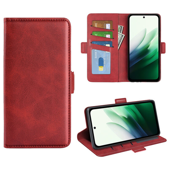 Xiaomi Redmi 15 5G Hoesje - MobyDefend Luxe Wallet Book Case (Sluiting Zijkant) - Rood