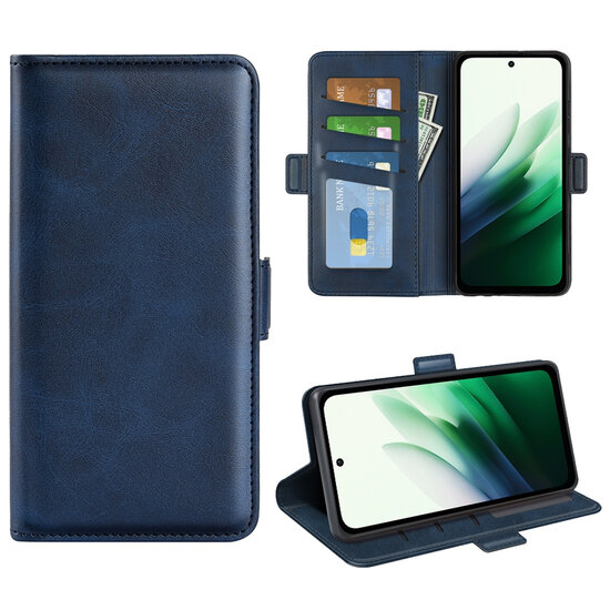Xiaomi Redmi 15 5G Hoesje - MobyDefend Luxe Wallet Book Case (Sluiting Zijkant) - Blauw