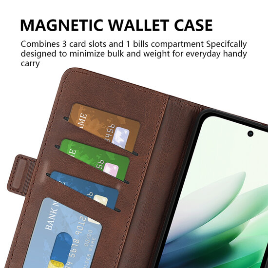 Xiaomi Redmi 15 5G Hoesje - MobyDefend Luxe Wallet Book Case (Sluiting Zijkant) - Zwart