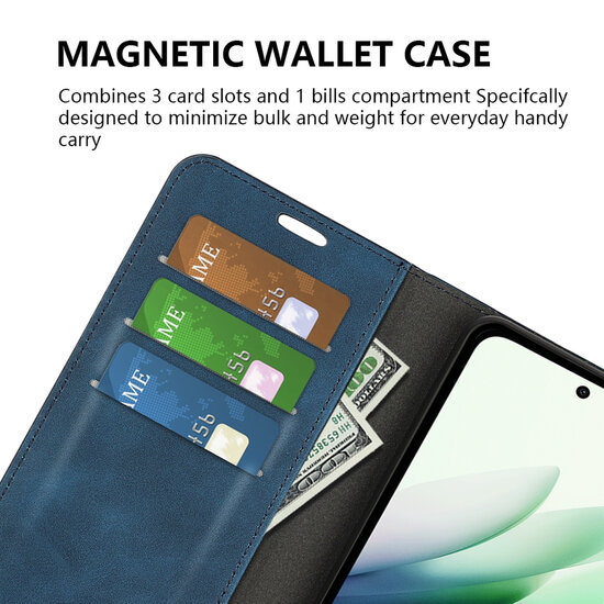 Xiaomi Redmi 15 5G Hoesje - MobyDefend Luxe Wallet Bookcase (Magnetische Sluiting) - Blauw