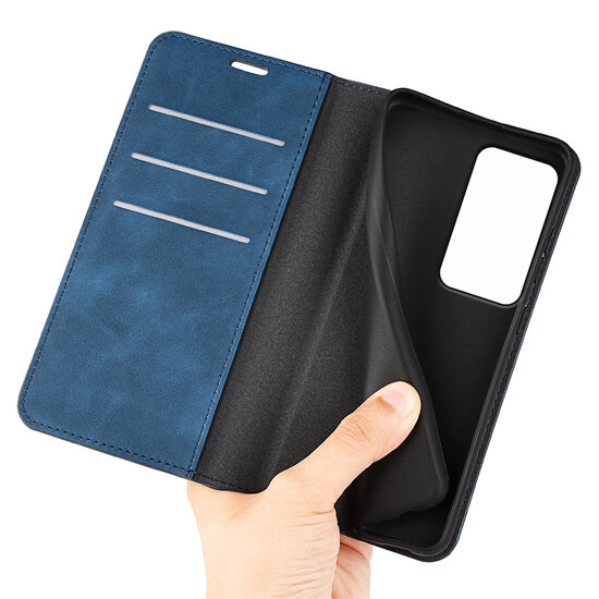 Xiaomi Redmi 15 5G Hoesje - MobyDefend Luxe Wallet Bookcase (Magnetische Sluiting) - Blauw