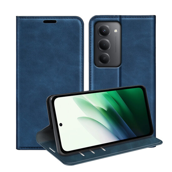 Xiaomi Redmi 15 5G Hoesje - MobyDefend Luxe Wallet Bookcase (Magnetische Sluiting) - Blauw