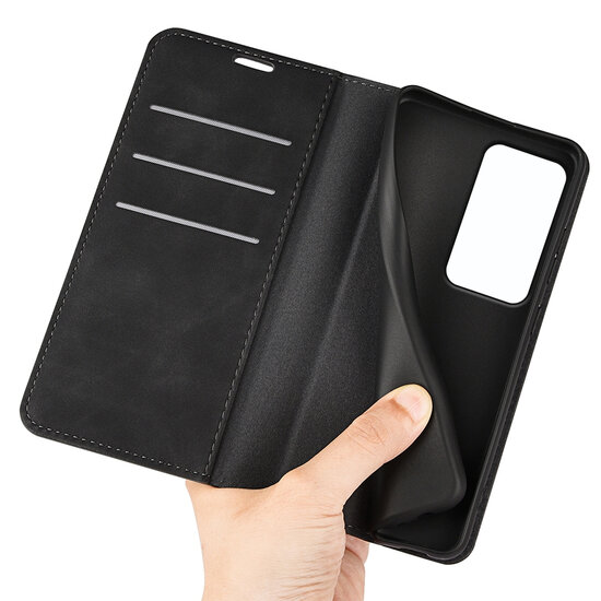 Xiaomi Redmi 15 5G Hoesje - MobyDefend Luxe Wallet Bookcase (Magnetische Sluiting) - Zwart