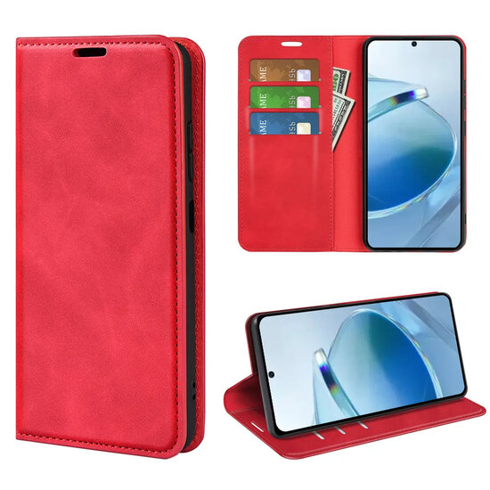 Xiaomi Redmi 15C 4G Hoesje - MobyDefend Luxe Wallet Bookcase (Magnetische Sluiting) - Rood