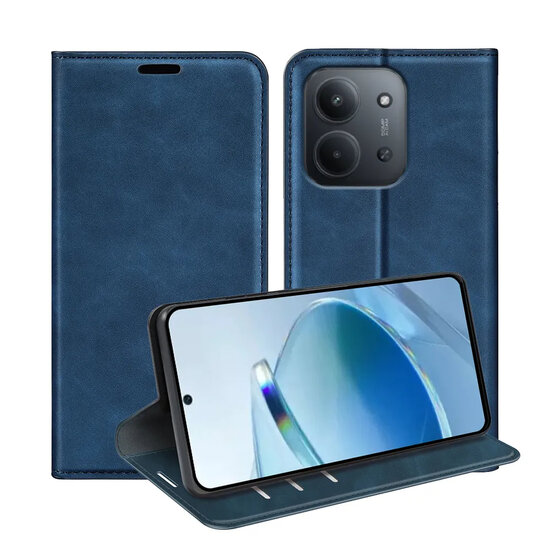 Xiaomi Redmi 15C 4G Hoesje - MobyDefend Luxe Wallet Bookcase (Magnetische Sluiting) - Blauw