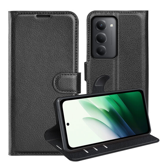 Xiaomi Redmi 15 5G Hoesje - MobyDefend Kunstleren Wallet Book Case (Sluiting Voorkant) - Zwart