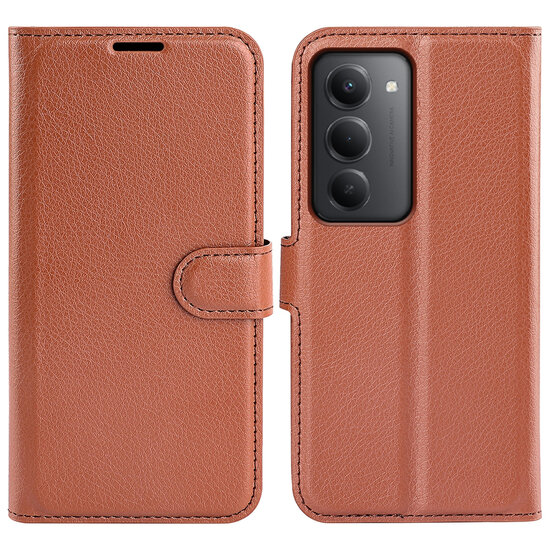 Xiaomi Redmi 15 5G Hoesje - MobyDefend Kunstleren Wallet Book Case (Sluiting Voorkant) - Bruin