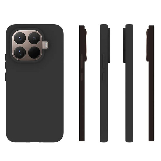 Xiaomi 15T Pro Hoesje - MobyDefend TPU Backcover - Mat Zwart