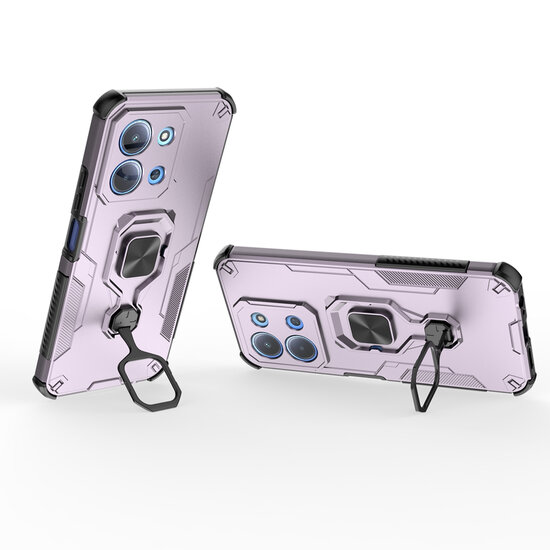 Xiaomi Redmi 15C 4G Hoesje - MobyDefend Dubbelgelaagde Pantsercase Met Standaard - Roze