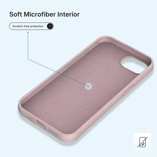 iPhone 16e Hoesje - MobyDefend Matte Siliconen Backcover - Roze