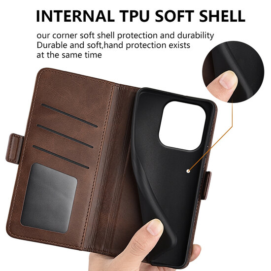 OnePlus 15 Hoesje - MobyDefend Luxe Wallet Book Case (Sluiting Zijkant) - Zwart