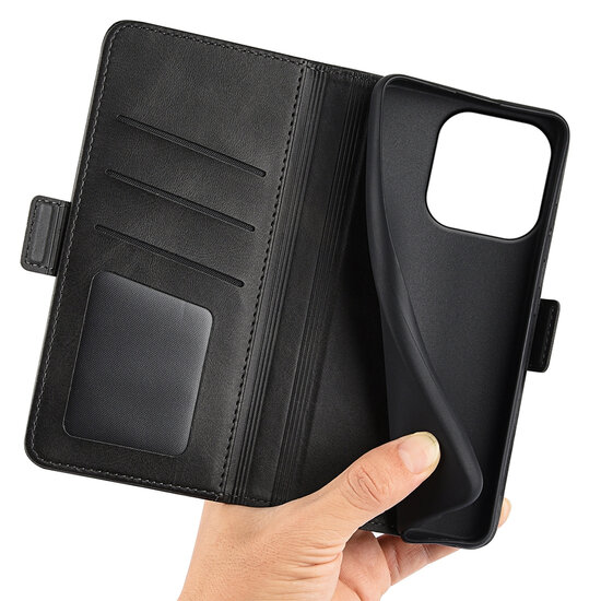 OnePlus 15 Hoesje - MobyDefend Luxe Wallet Book Case (Sluiting Zijkant) - Zwart