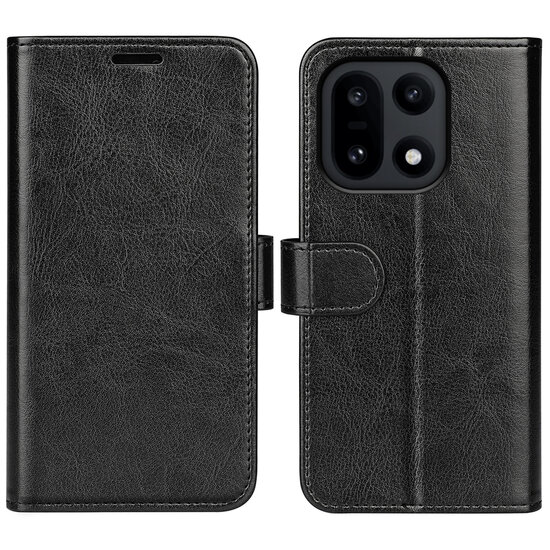 OnePlus 15 Hoesje - MobyDefend Wallet Book Case (Sluiting Achterkant) - Zwart