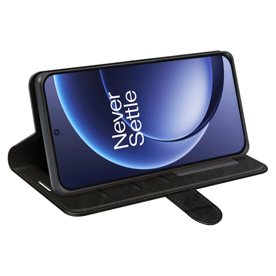 OnePlus 15 Hoesje - MobyDefend Wallet Book Case (Sluiting Achterkant) - Zwart