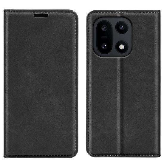 OnePlus 15 Hoesje - MobyDefend Luxe Wallet Bookcase (Magnetische Sluiting) - Zwart