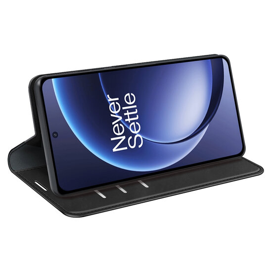 OnePlus 15 Hoesje - MobyDefend Luxe Wallet Bookcase (Magnetische Sluiting) - Zwart