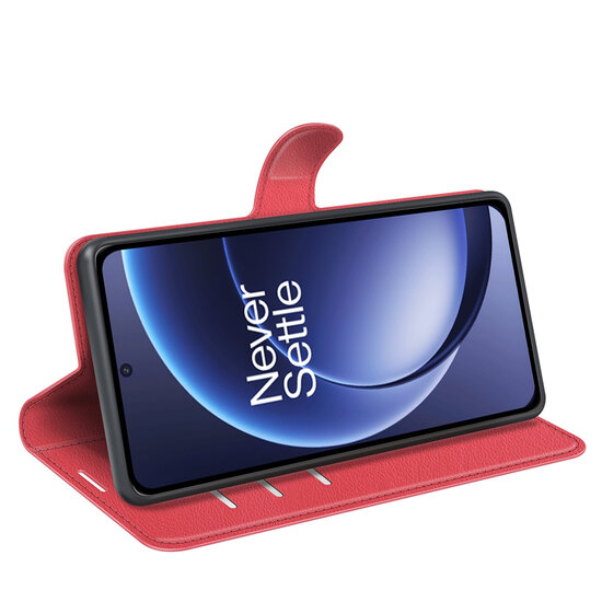 OnePlus 15 Hoesje - MobyDefend Kunstleren Wallet Book Case (Sluiting Voorkant) - Rood