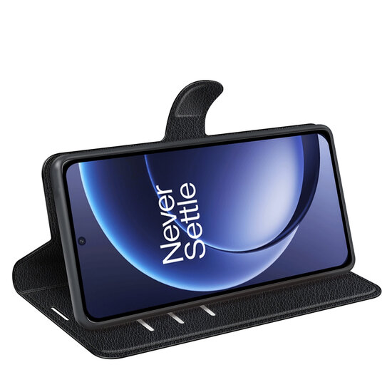 OnePlus 15 Hoesje - MobyDefend Kunstleren Wallet Book Case (Sluiting Voorkant) - Zwart