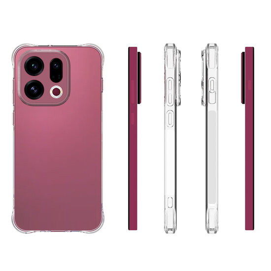 Oppo Find X9 Hoesje - MobyDefend Transparante Shockproof TPU Backcover - Verstevigde Hoeken - Volledig Doorzichtig