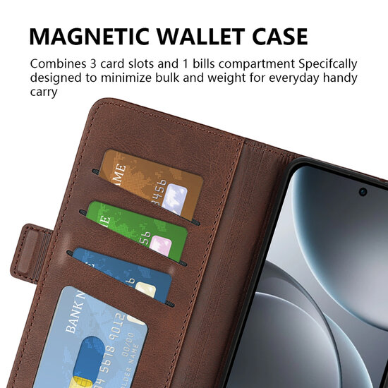 Oppo Find X9 Hoesje - MobyDefend Luxe Wallet Book Case (Sluiting Zijkant) - Rood