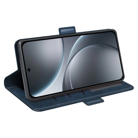 Oppo Find X9 Hoesje - MobyDefend Luxe Wallet Book Case (Sluiting Zijkant) - Blauw