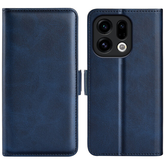 Oppo Find X9 Hoesje - MobyDefend Luxe Wallet Book Case (Sluiting Zijkant) - Blauw