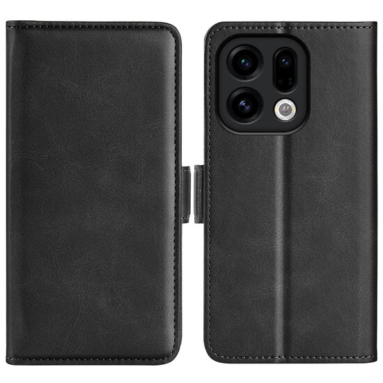 Oppo Find X9 Hoesje - MobyDefend Luxe Wallet Book Case (Sluiting Zijkant) - Zwart