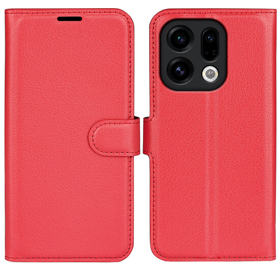 Oppo Find X9 Hoesje - MobyDefend Kunstleren Wallet Book Case (Sluiting Voorkant) - Rood
