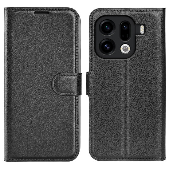 Oppo Find X9 Pro Hoesje - MobyDefend Kunstleren Wallet Book Case (Sluiting Voorkant) - Zwart