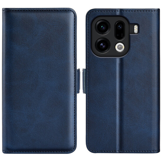 Oppo Find X9 Pro Hoesje - MobyDefend Luxe Wallet Book Case (Sluiting Zijkant) - Blauw