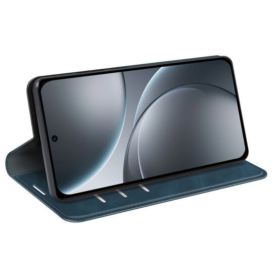 Oppo Find X9 Pro Hoesje - MobyDefend Luxe Wallet Bookcase (Magnetische Sluiting) - Blauw