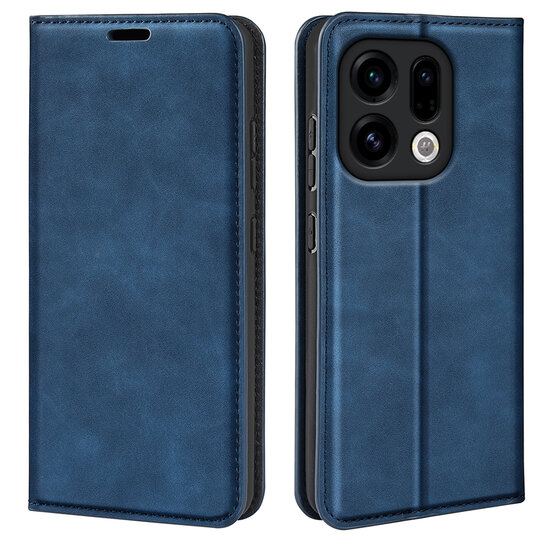 Oppo Find X9 Hoesje - MobyDefend Luxe Wallet Bookcase (Magnetische Sluiting) - Blauw