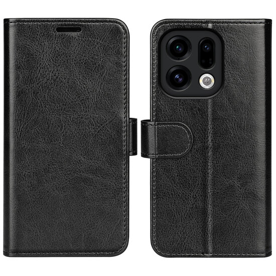 Oppo Find X9 Hoesje - MobyDefend Wallet Book Case (Sluiting Achterkant) - Zwart