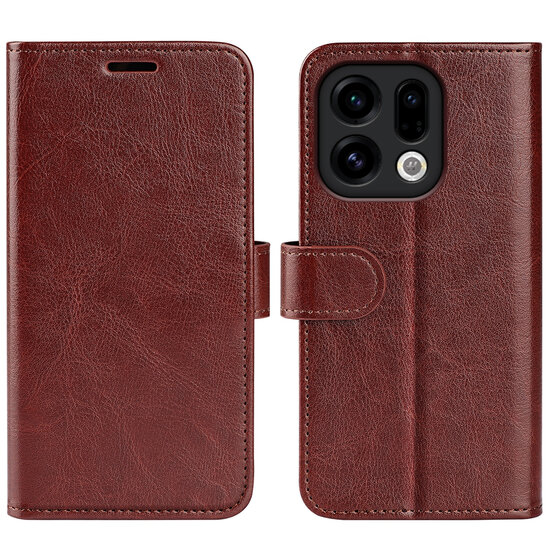 Oppo Find X9 Hoesje - MobyDefend Wallet Book Case (Sluiting Achterkant) - Bruin