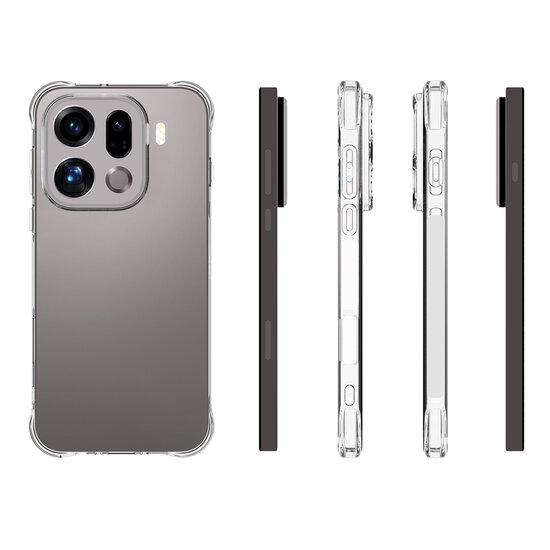 Oppo Find X9 Pro Hoesje - MobyDefend Transparante Shockproof TPU Backcover - Verstevigde Hoeken - Volledig Doorzichtig