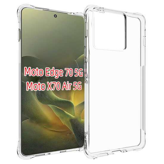 Motorola Edge 70 Hoesje - MobyDefend Transparante Shockproof TPU Backcover - Verstevigde Hoeken - Volledig Doorzichtig