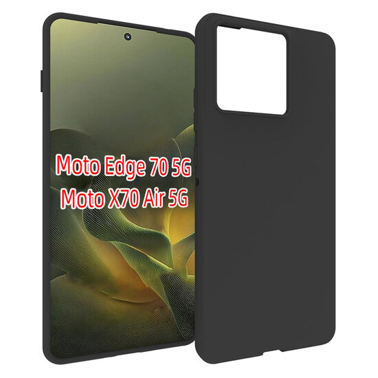 Motorola Edge 70 Hoesje - MobyDefend TPU Backcover - Mat Zwart