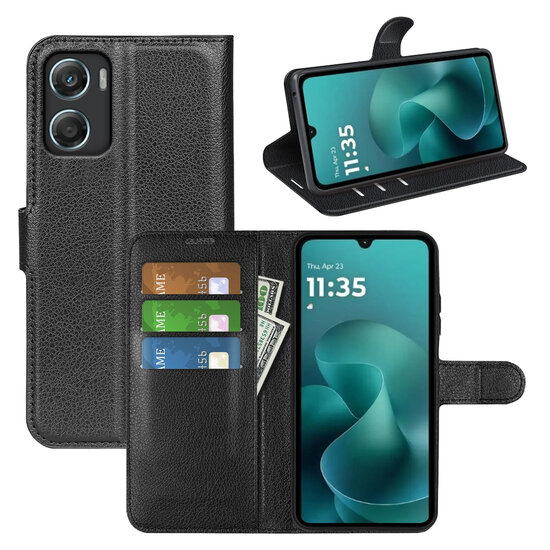 Motorola Moto G06 / Motorola Moto G06 Power Hoesje - MobyDefend Kunstleren Wallet Book Case (Sluiting Voorkant) - Zwart