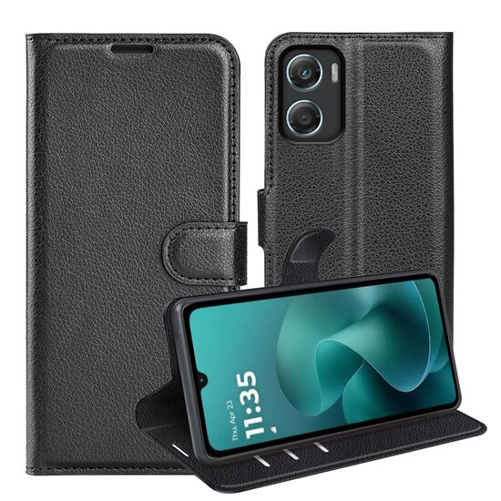 Motorola Moto G06 / Motorola Moto G06 Power Hoesje - MobyDefend Kunstleren Wallet Book Case (Sluiting Voorkant) - Zwart