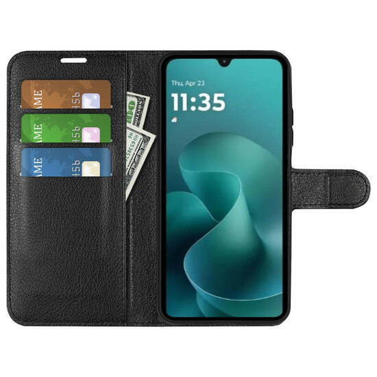 Motorola Moto G06 / Motorola Moto G06 Power Hoesje - MobyDefend Kunstleren Wallet Book Case (Sluiting Voorkant) - Zwart