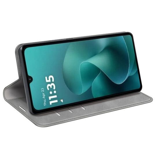 Motorola Moto G06 / Motorola Moto G06 Power Hoesje - MobyDefend Luxe Wallet Bookcase (Magnetische Sluiting) - Grijs