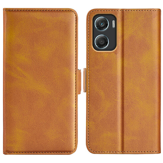 Motorola Moto G06 / Motorola Moto G06 Power Hoesje - MobyDefend Luxe Wallet Book Case (Sluiting Zijkant) - Lichtbruin