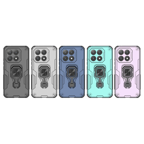 Xiaomi 15T Hoesje - MobyDefend Dubbelgelaagde Pantsercase Met Standaard - Turquoise