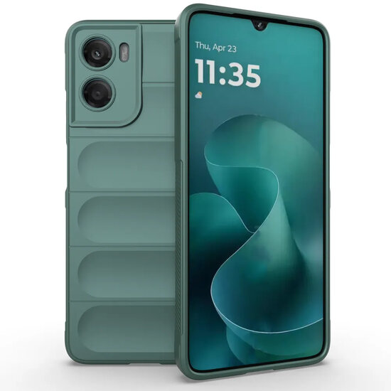 Motorola Moto G06 / Motorola Moto G06 Power Hoesje - MobyDefend TPU Gripcase - Groen