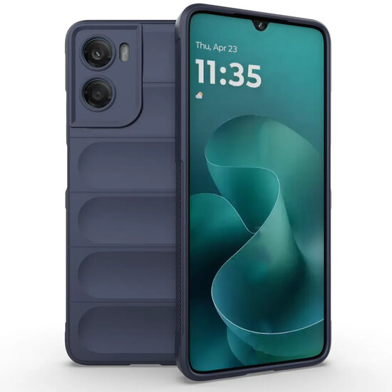 Motorola Moto G06 / Motorola Moto G06 Power Hoesje - MobyDefend TPU Gripcase - Blauw