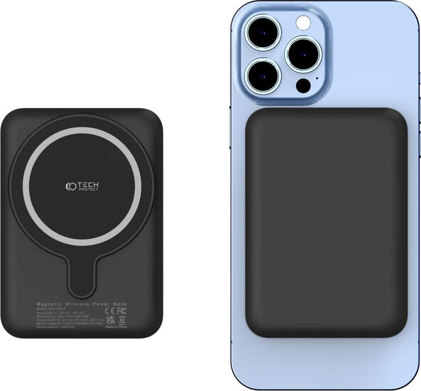 Tech-Protect MagSafe Powerbank - 5000mAh - Zwart