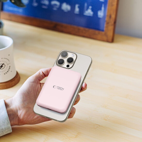 Tech-Protect MagSafe Powerbank - 5000mAh - Roze
