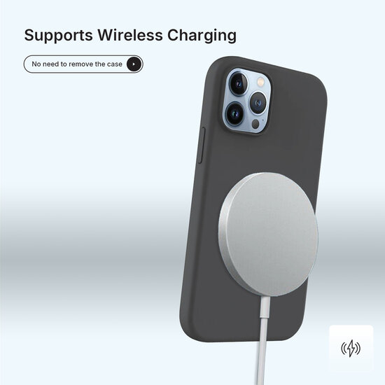 iPhone 15 Pro Hoesje - MobyDefend Matte Siliconen Backcover - Zwart