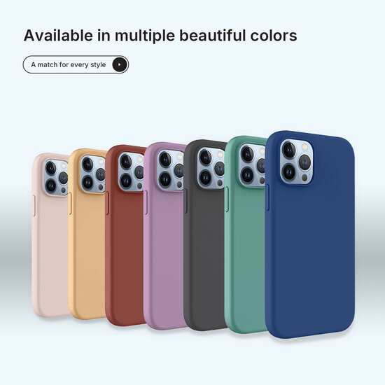 iPhone 14 Pro Max Hoesje - MobyDefend Matte Siliconen Backcover - Roze