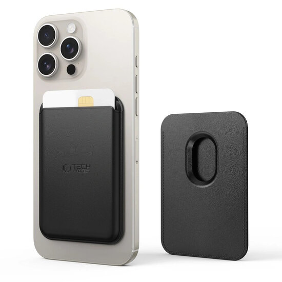 Tech-Protect MagWallet MagSafe Pasjeshouder - Zwart 